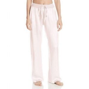 PJ Harlow Jolie Capri Satin Drawstring Pajama Pants in Blush Large